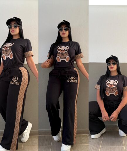 Set Gucci oso linea manga sublimada